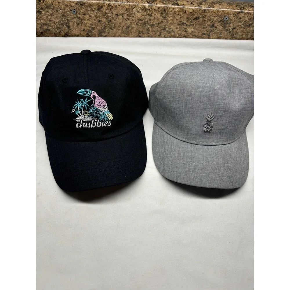 CHUBBIES HATS/CAPS Lot Of‎ 2 Adjustable Gray Blue